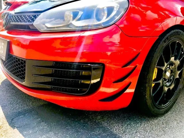 VW Golf MK6 GTD Fog Lamp Covers Front Bumper 2008-2013 Gloss Black