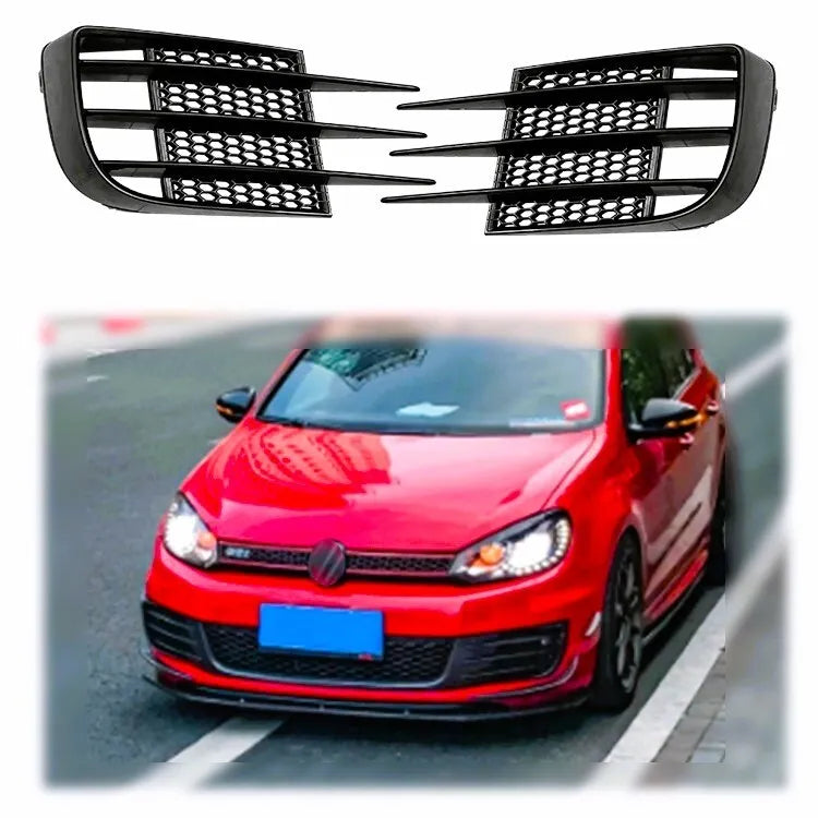 VW Golf MK6 GTD Fog Lamp Covers Front Bumper 2008-2013 Gloss Black