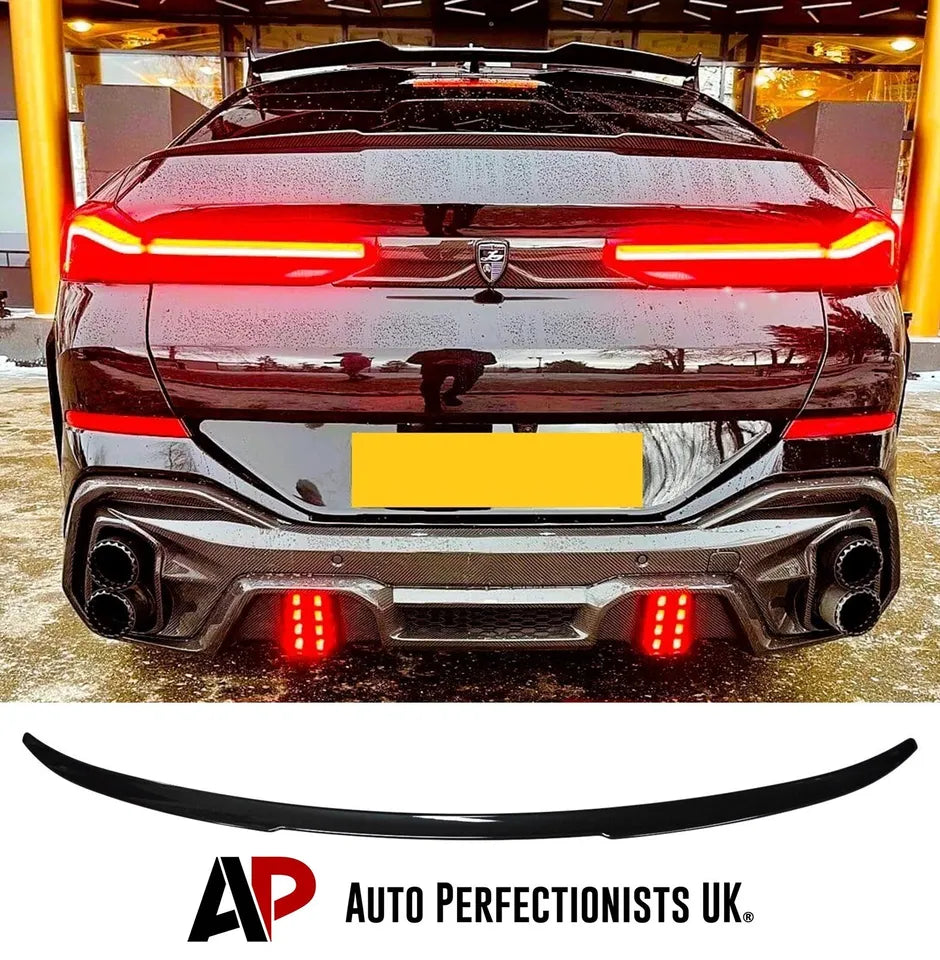 BMW X6 Car Rear Roof Spoiler G06 X6M F96 M50 2020-2024 Gloss Black