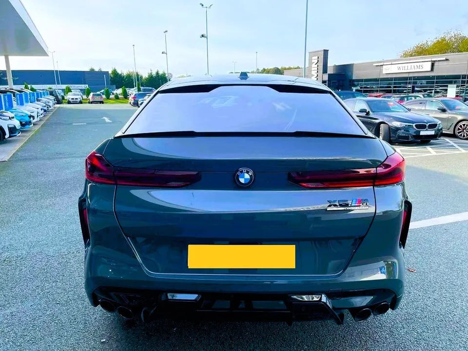 BMW X6 Car Rear Roof Spoiler G06 X6M F96 M50 2020-2024 Gloss Black