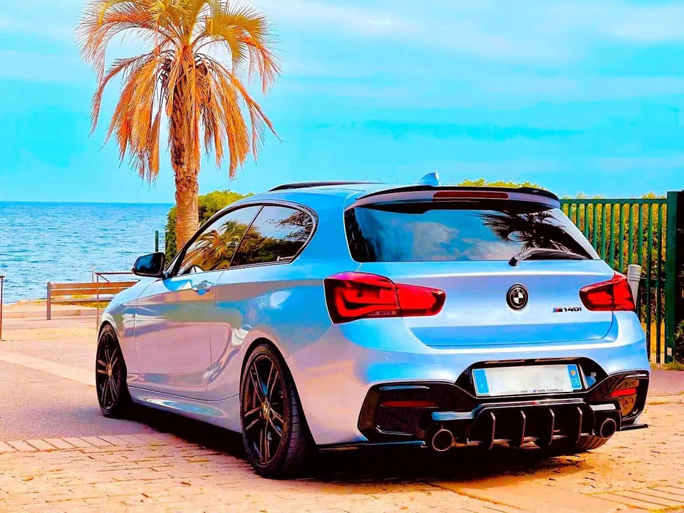 BMW 1 Series F20 F21 Rear Shark Fin Diffuser 2015-2019 Gloss Black