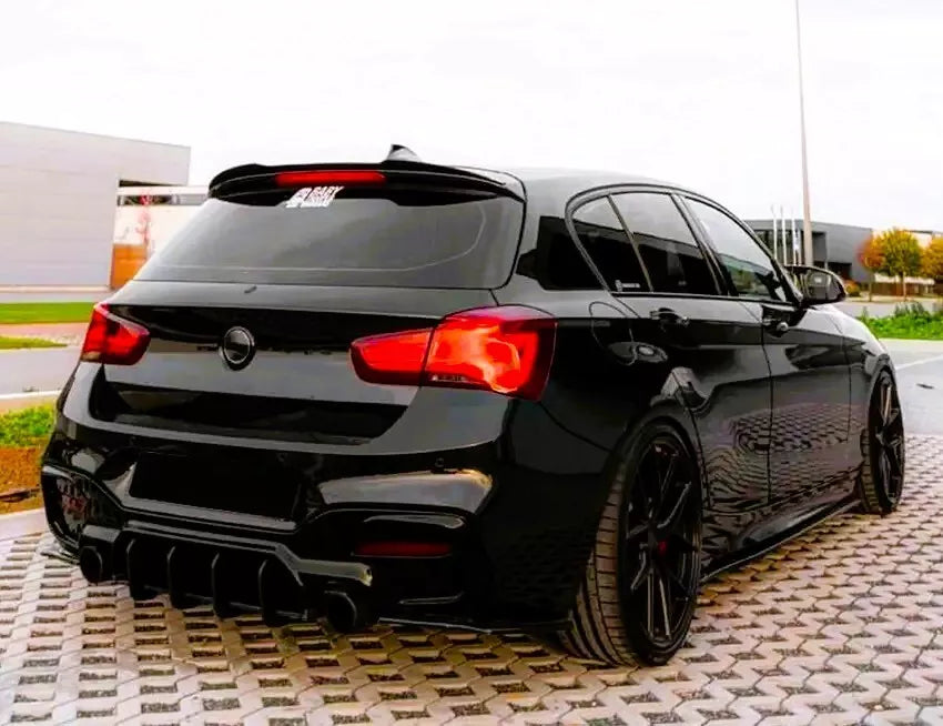 BMW 1 Series F20 F21 Rear Shark Fin Diffuser 2015-2019 Gloss Black