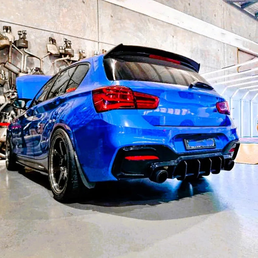 BMW 1 Series F20 F21 Rear Shark Fin Diffuser 2015-2019 Gloss Black