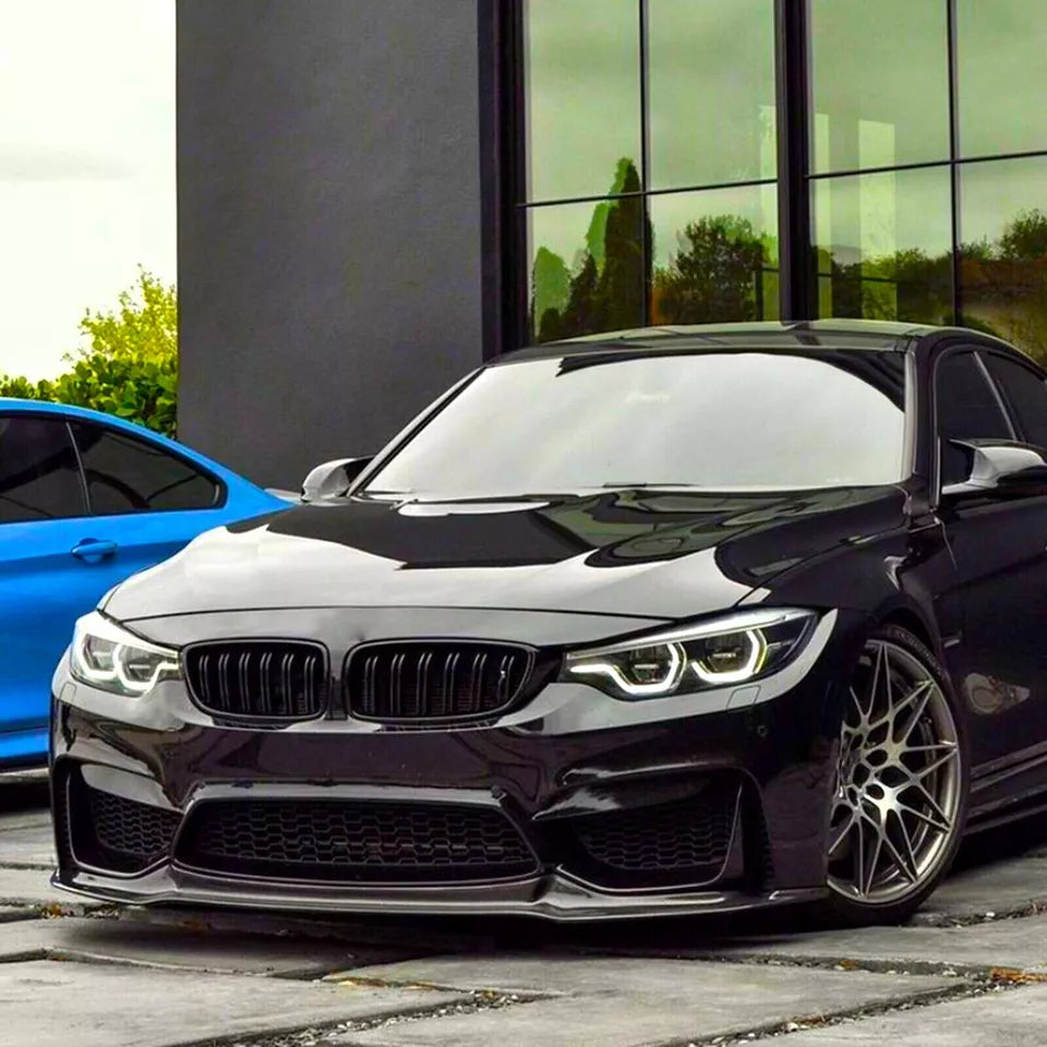 BMW M3 M4 F80 F82 F83 Front Splitter 2014-2020 Gloss Black