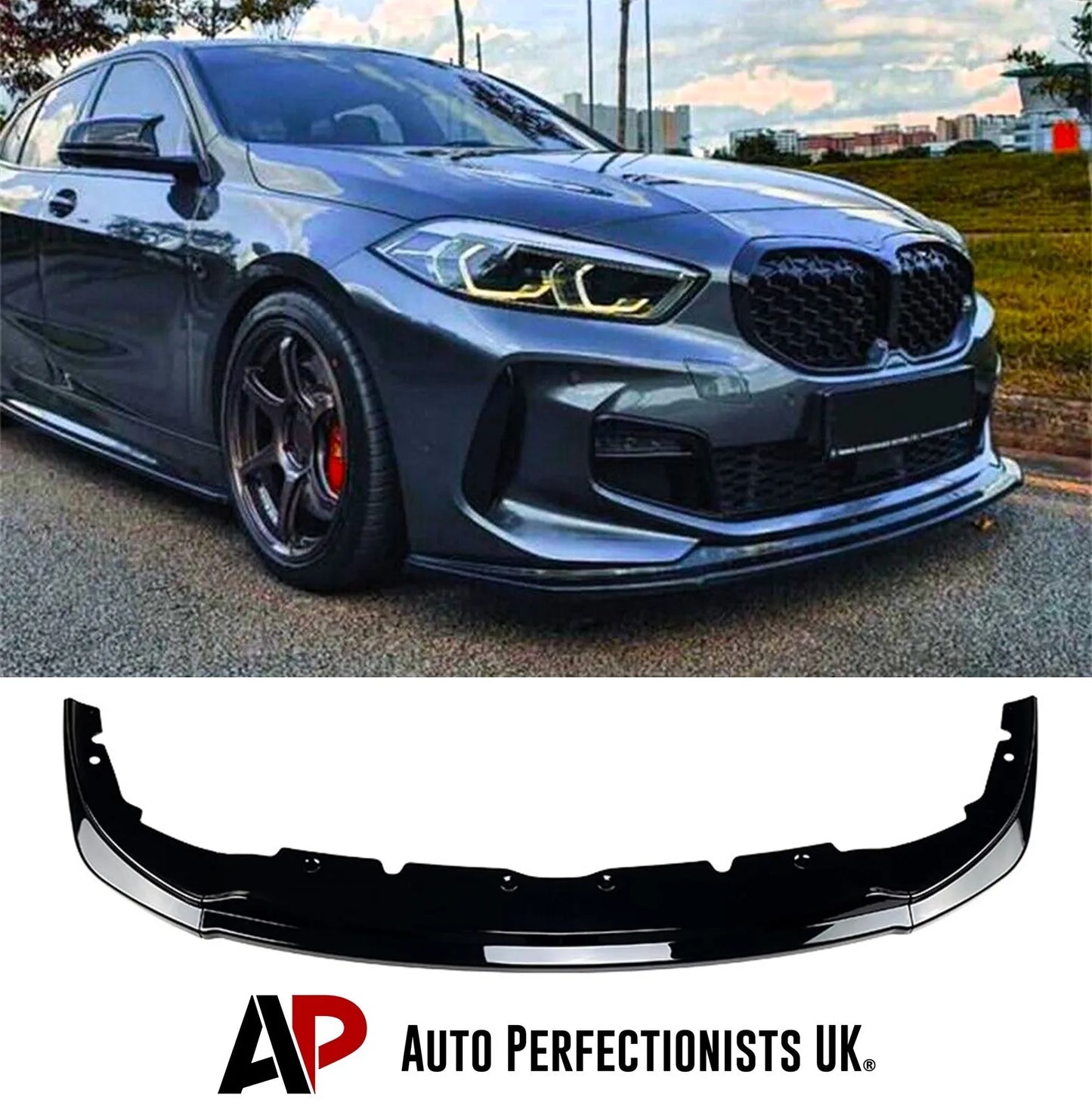 BMW 1 Series F40 Front Splitter 2020-2024 Abs Gloss Black