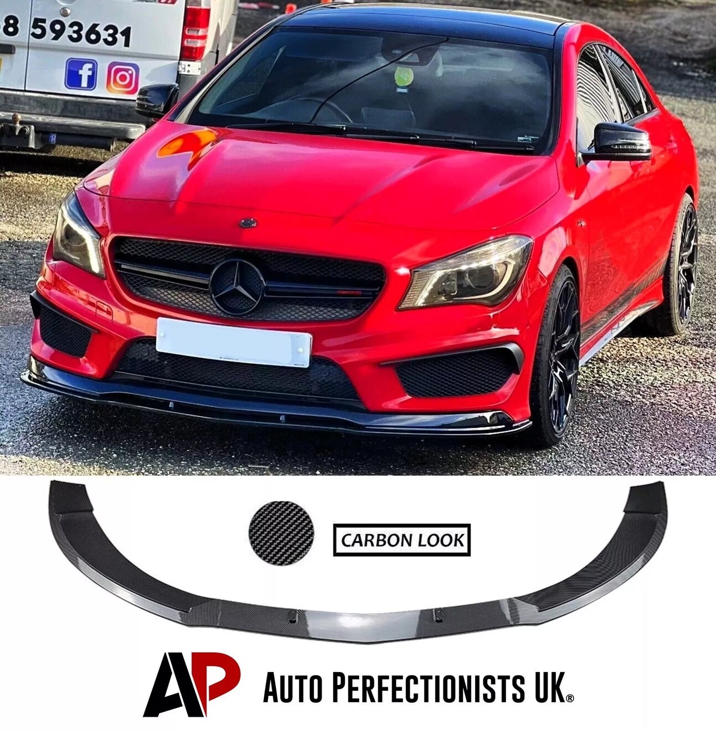 Mercedes CLA Class W117 CLA45 Front Splitter 2013-2015 Carbon Fibre