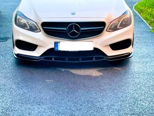 Mercedes E Class W212 AMG Line Front Splitter 2013-16 Gloss Black