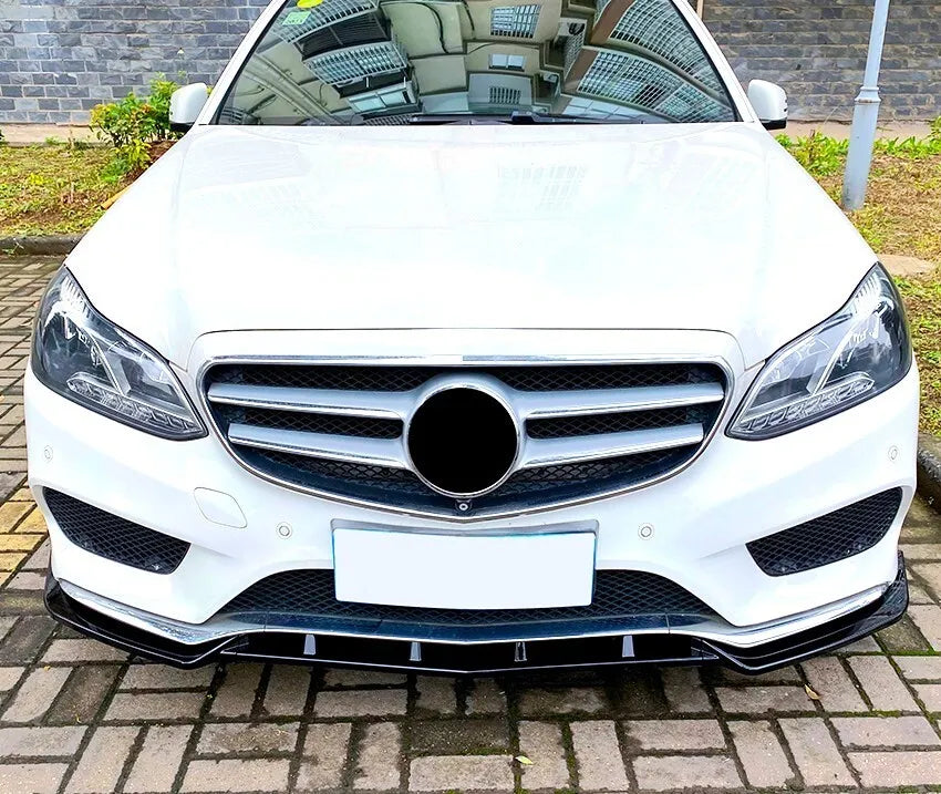 Mercedes E Class W212 AMG Line Front Splitter 2013-16 Gloss Black