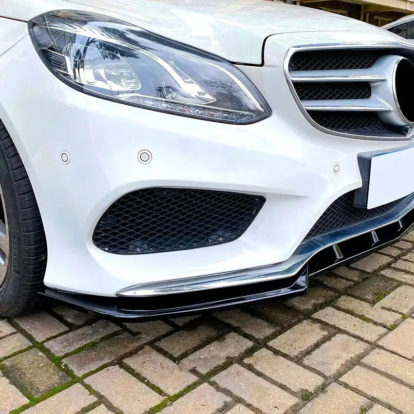 Mercedes E Class W212 AMG Line Front Splitter 2013-16 Gloss Black