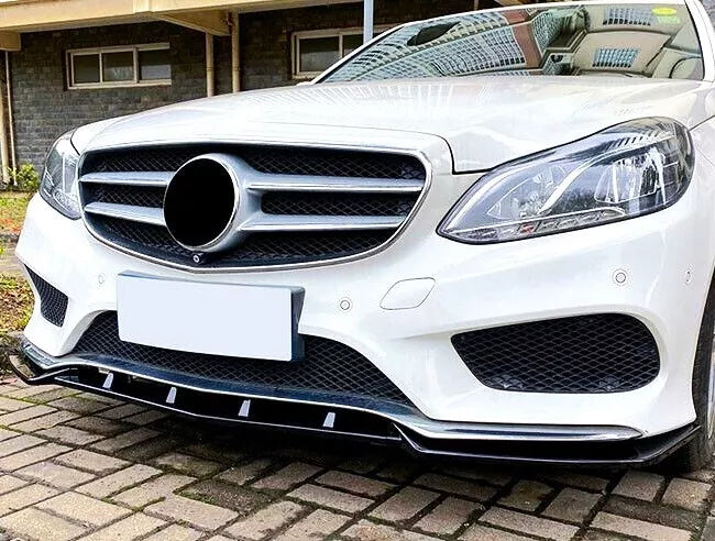 Mercedes E Class W212 AMG Line Front Splitter 2013-16 Gloss Black