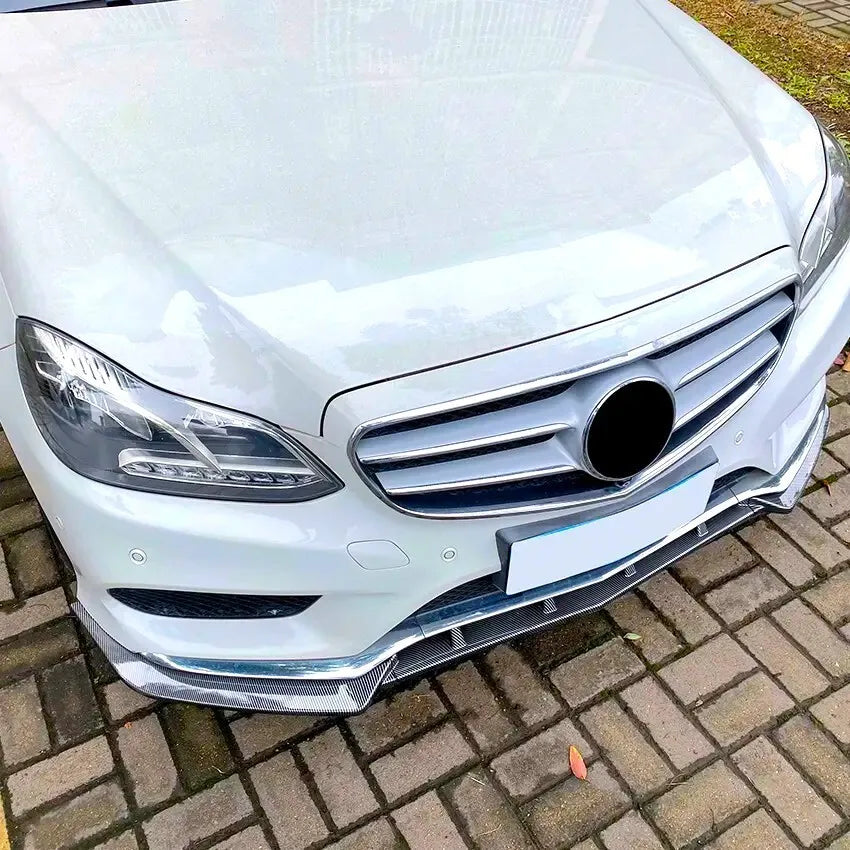 Mercedes E Class W212 AMG Line Front Splitter 2013-16 Gloss Black