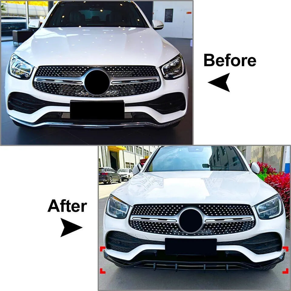 Mercedes GLC Class GLC43 W253 Front Splitter 2020-2022 Gloss Black
