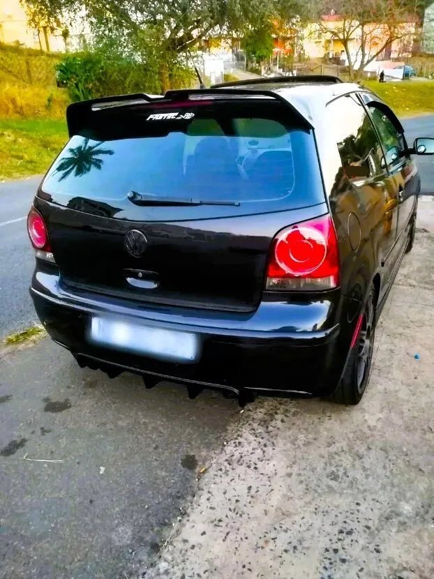 VW Polo MK4 Car Rear Roof Spoiler 9N 2001-2009 Gloss Black