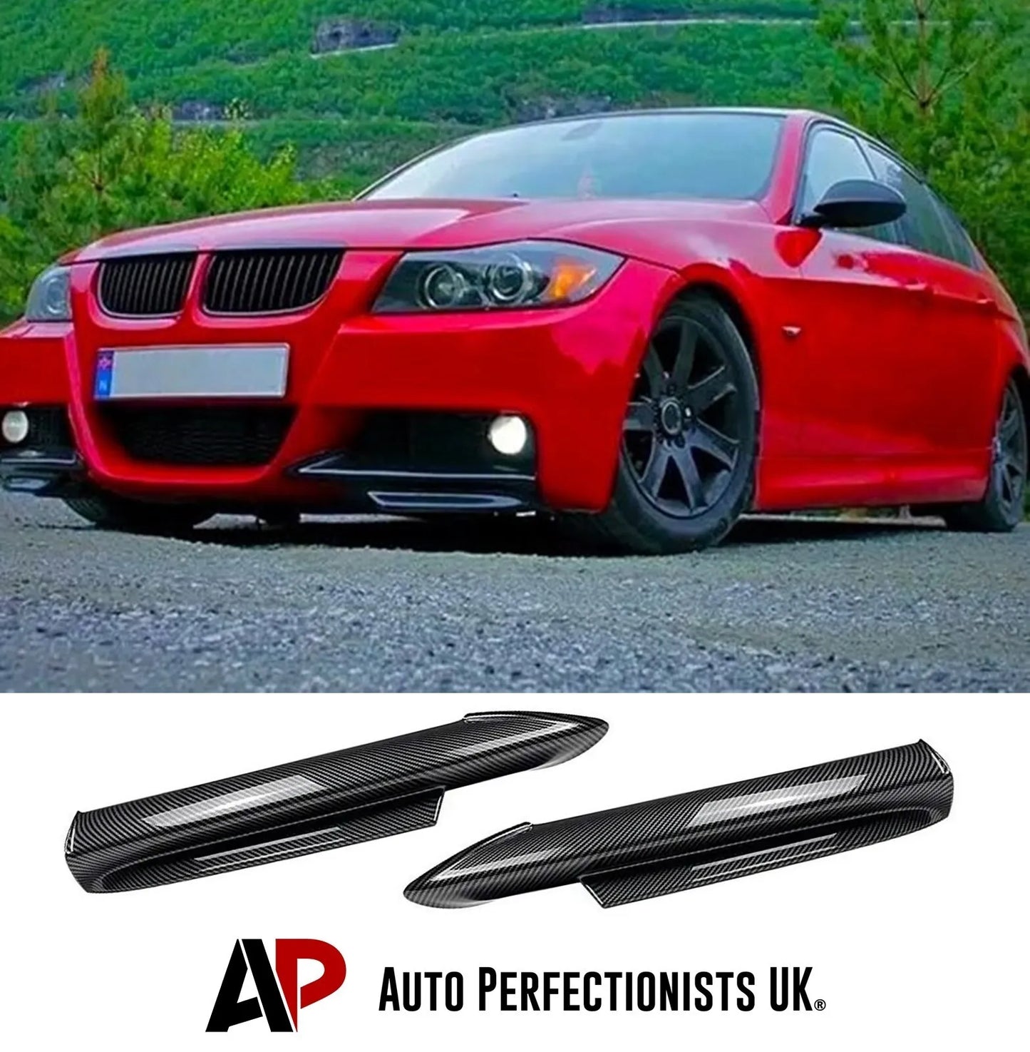 BMW 3 Series E90 E91 PRE-LCI Front Splitter 2004-2008 Abs Carbon Fibre