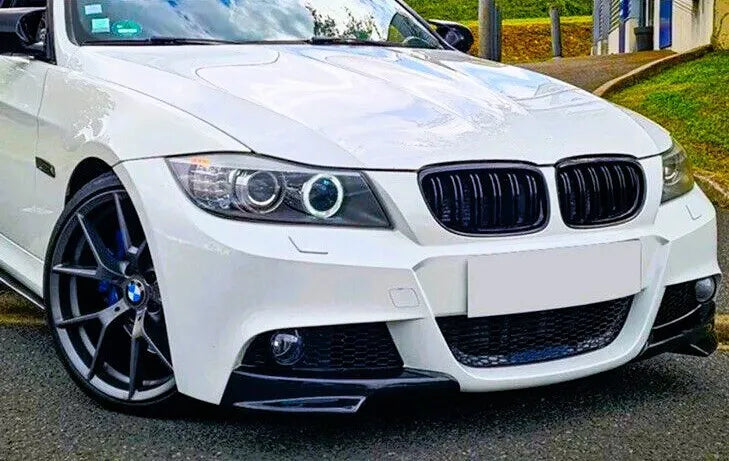 BMW 3 Series E90 E91 LCI Front Splitter 2009-2012 Gloss Black