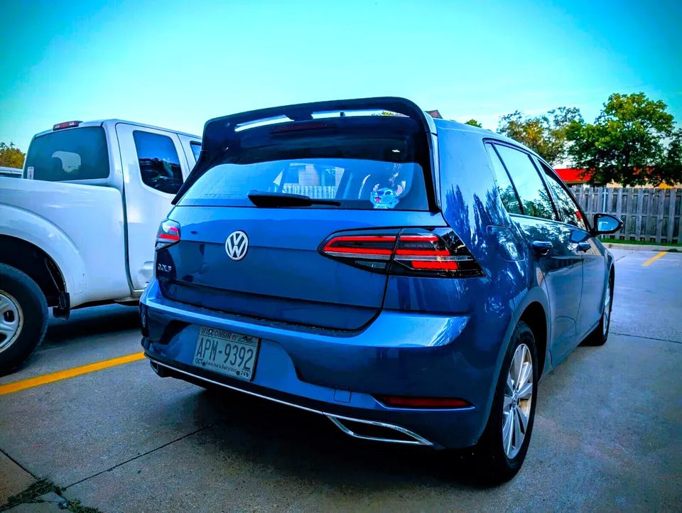 VW Golf MK7 MK7.5 Car Rear Spoiler 2013-20 Clubsport Style Gloss Black