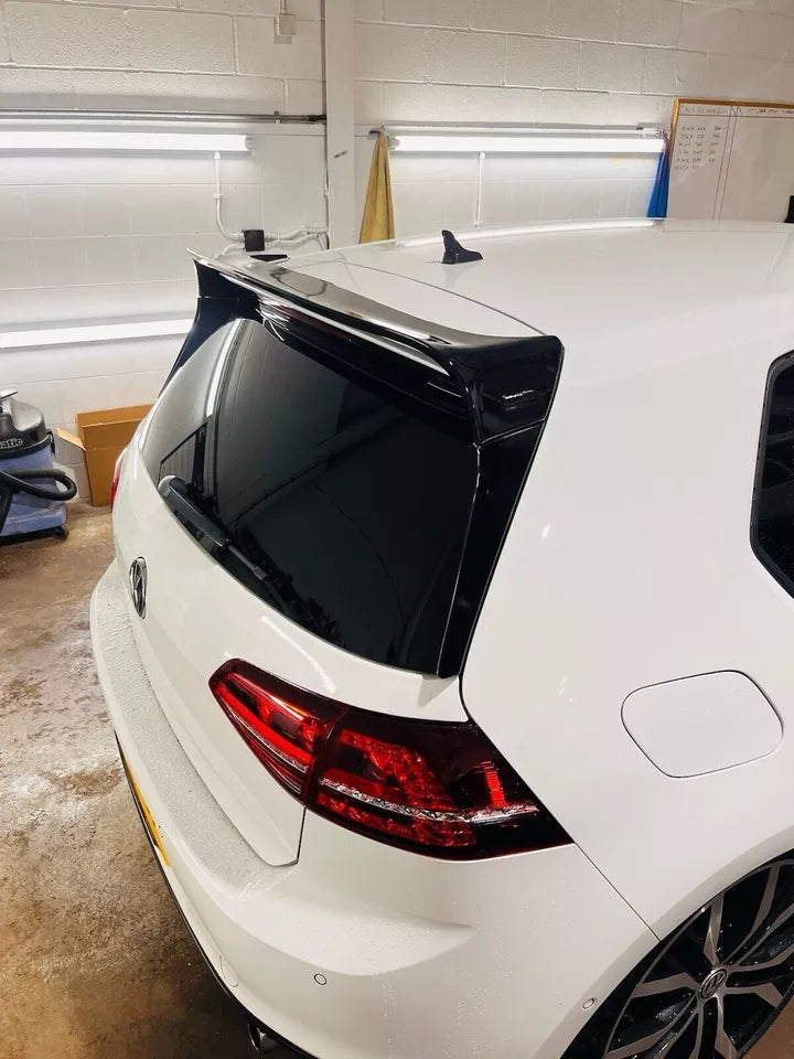 VW Golf MK7 MK7.5 Car Rear Spoiler 2013-20 Clubsport Style Gloss Black