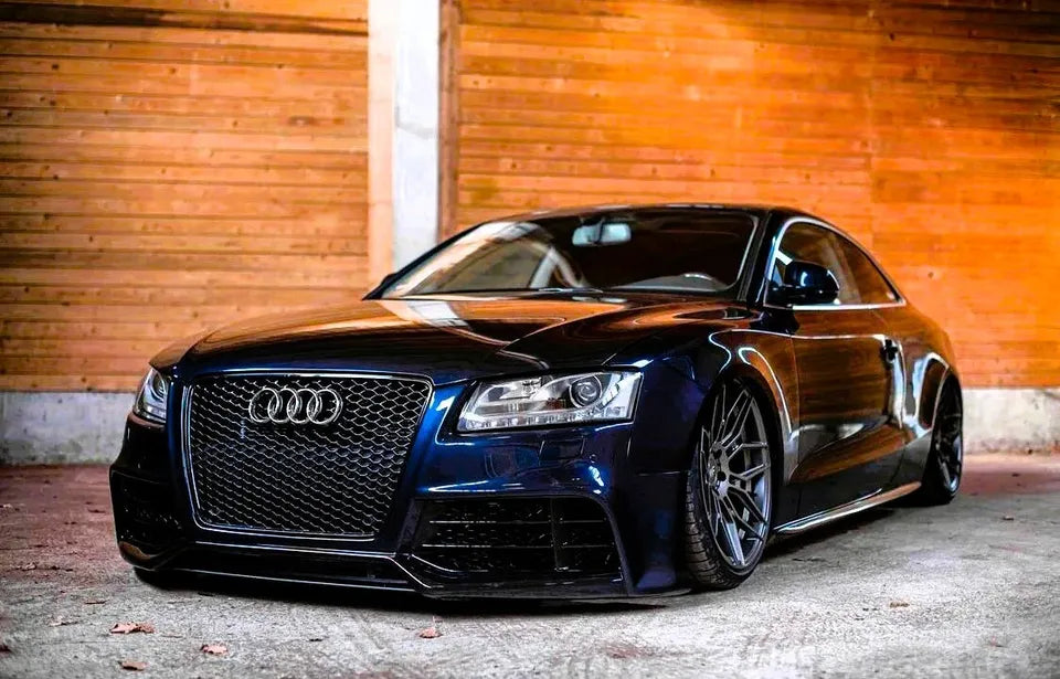 Audi RS5 Style A5 Front Honeycomb Mesh Grill 2008-2012 Gloss Black