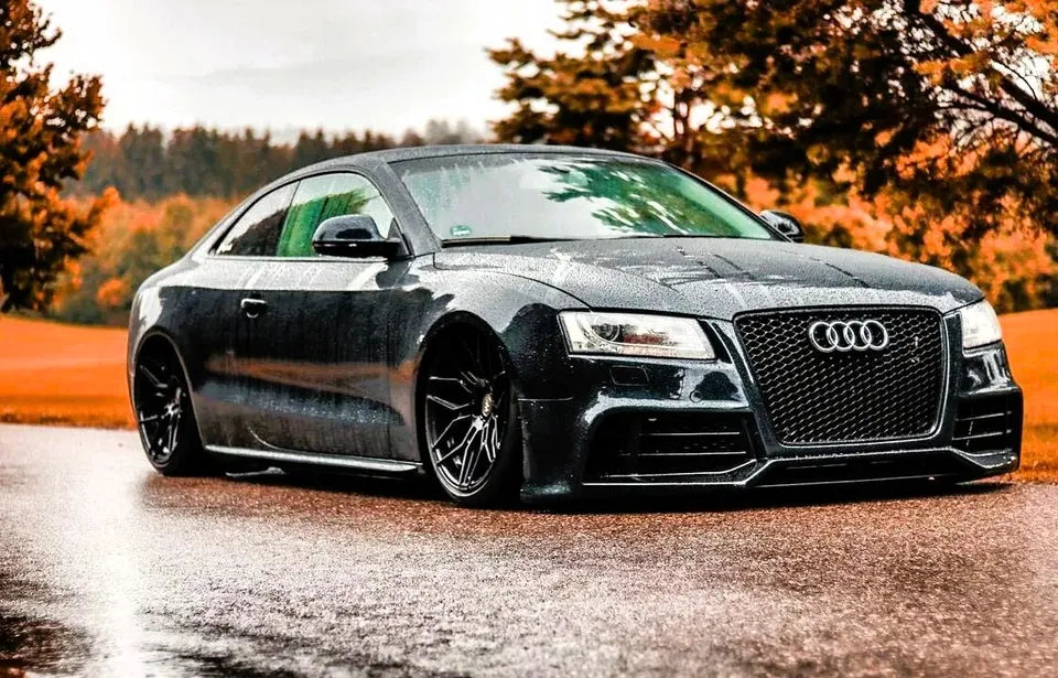 Audi RS5 Style A5 Front Honeycomb Mesh Grill 2008-2012 Gloss Black