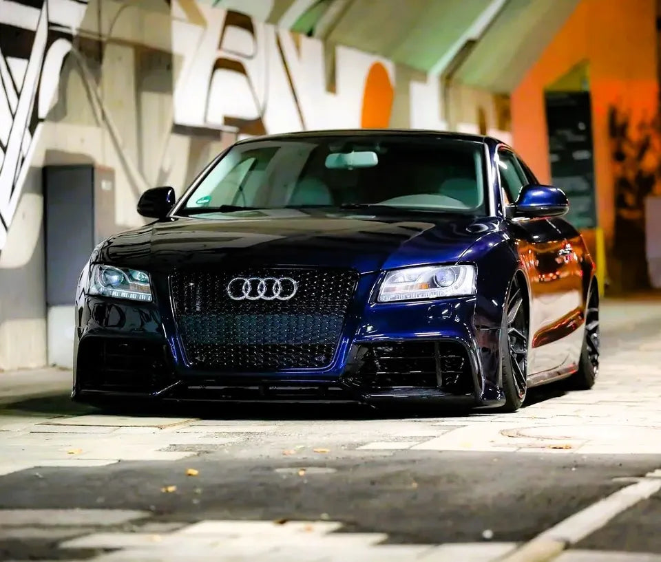 Audi RS5 Style A5 Front Honeycomb Mesh Grill 2008-2012 Gloss Black