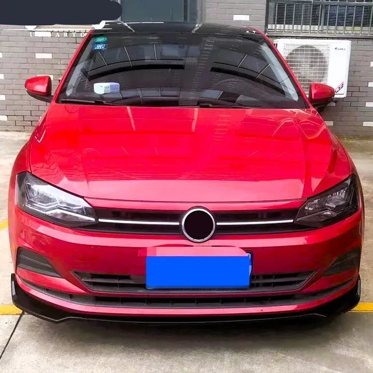 VW Polo MK6 AW GTI R Front Splitter 2018-2024 Gloss Black