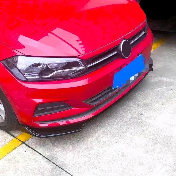 VW Polo MK6 AW GTI R Front Splitter 2018-2024 Gloss Black