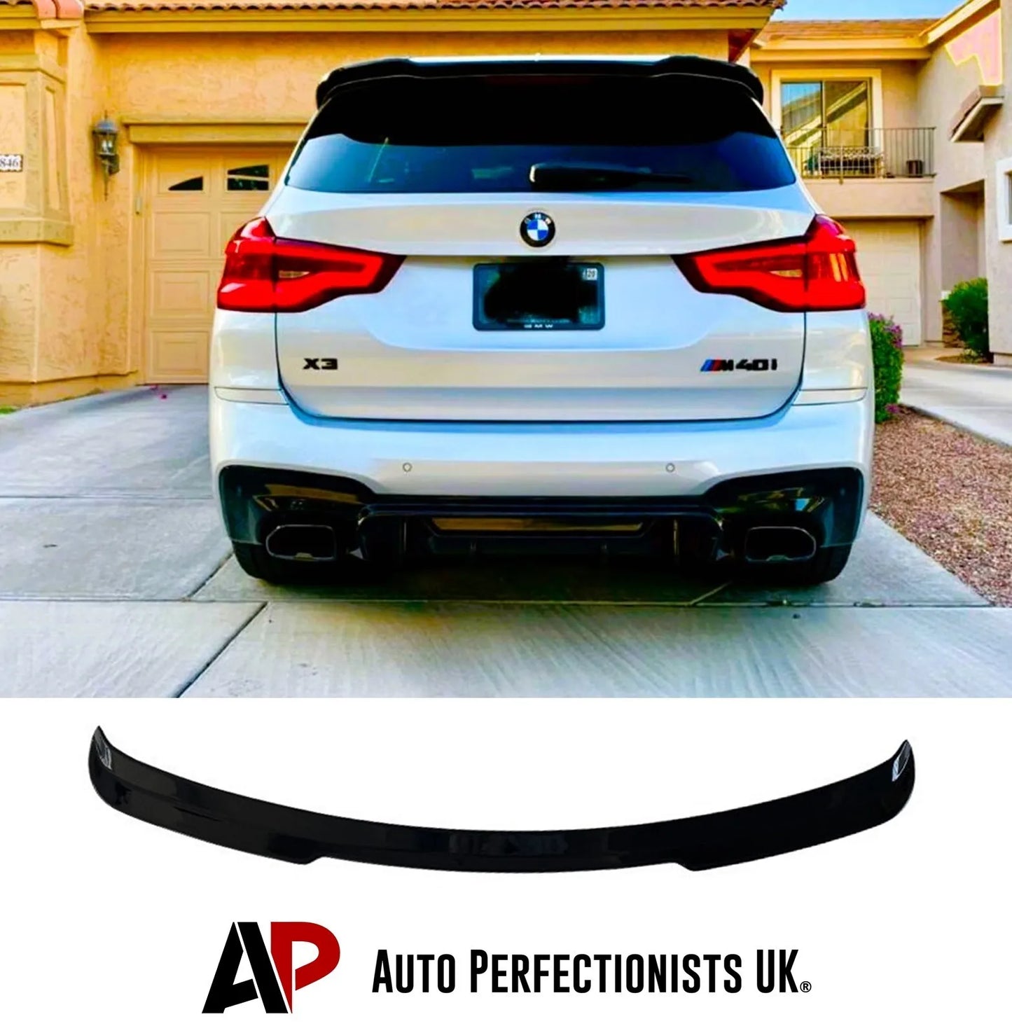 BMW X3 Car Rear Roof Spoiler X3M G01 2017-2024 Gloss Black