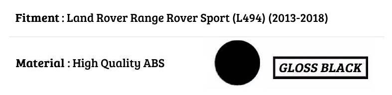 Range Rover Sport L494 Car Rear Spoiler 2013-2018 Gloss Black