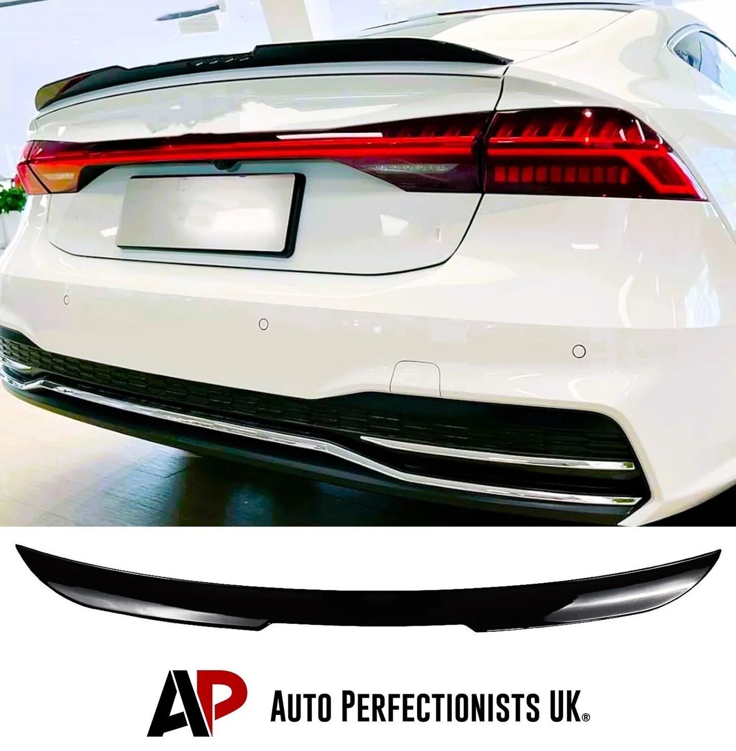 Audi A7 S7 RS7 Car Rear Spoiler 2018-2024 Gloss Black