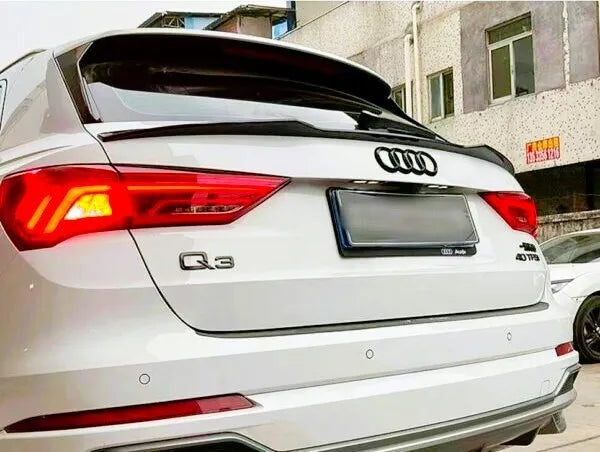 Audi Q3 SQ3 RSQ3 Car Rear Mid Spoiler 2018-2024 SUV 4X4 Gloss Black