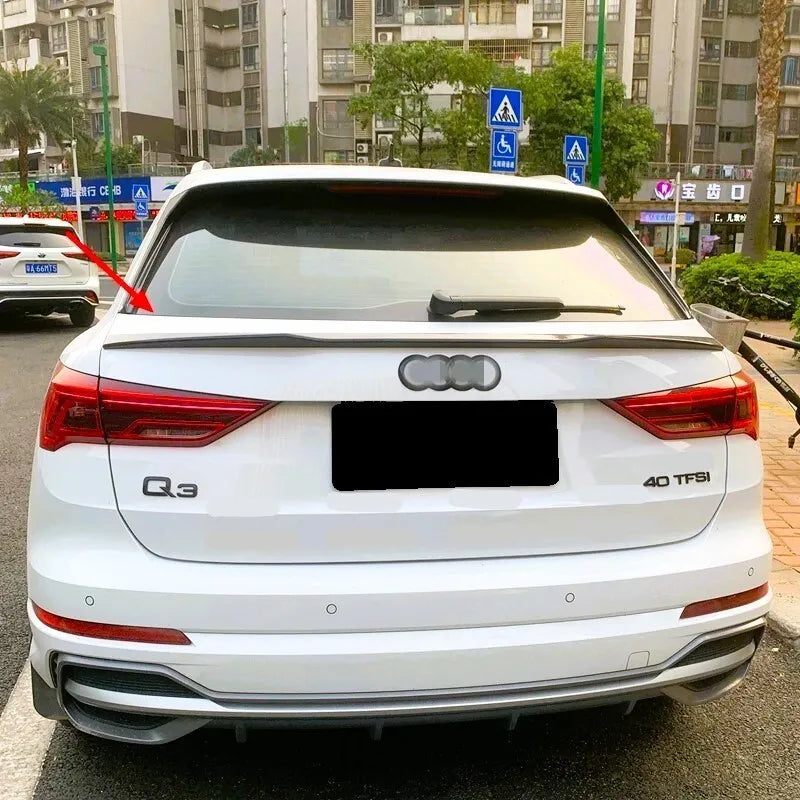 Audi Q3 SQ3 RSQ3 Car Rear Mid Spoiler 2018-2024 SUV 4X4 Gloss Black