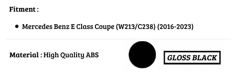 Mercedes E Class Coupe C238 Car Rear Spoiler 2016-2023 Gloss Black
