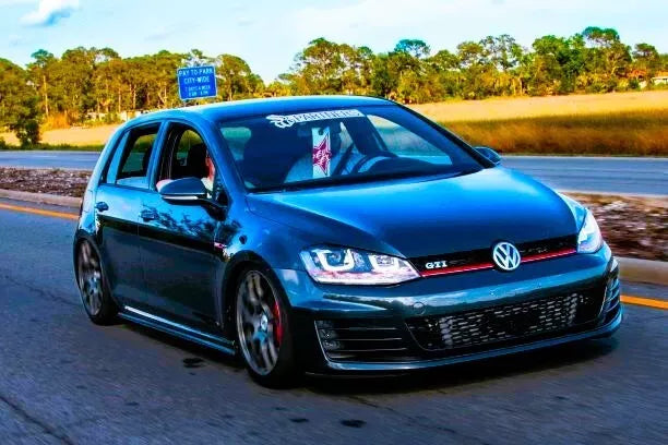 VW Golf MK7 Front Main Honeycomb Mesh Grill 2013-2016 Gloss Black