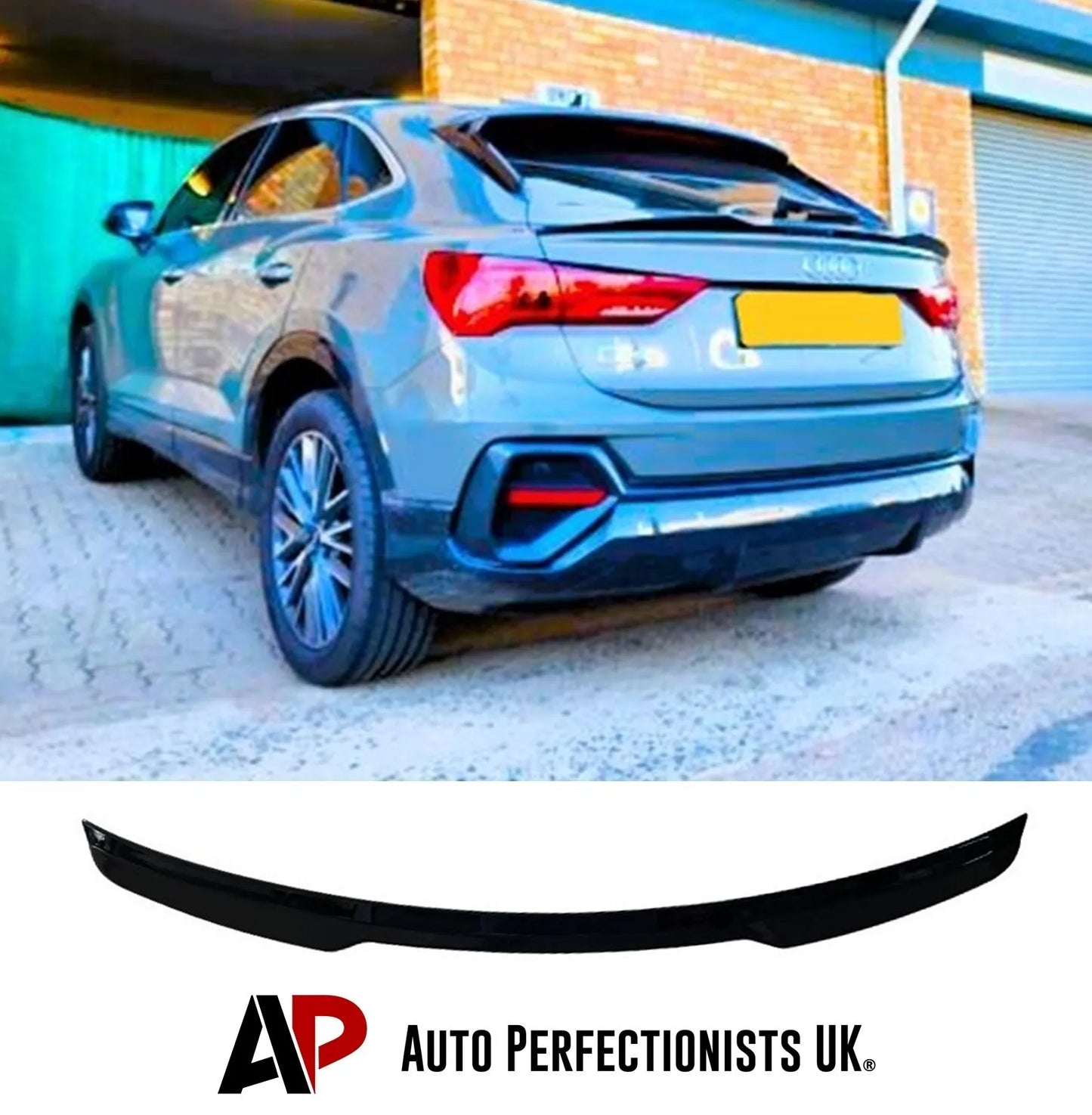 Audi Q3 SQ3 RSQ3 Sportback Car Rear Mid Spoiler 2018-24 Gloss Black