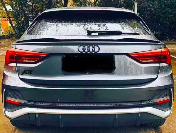 Audi Q3 SQ3 RSQ3 Sportback Car Rear Mid Spoiler 2018-24 Gloss Black