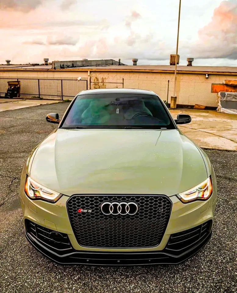 Audi RS5 Style A5 Front Honeycomb Mesh Grill 2013-2016 ABS Gloss Black