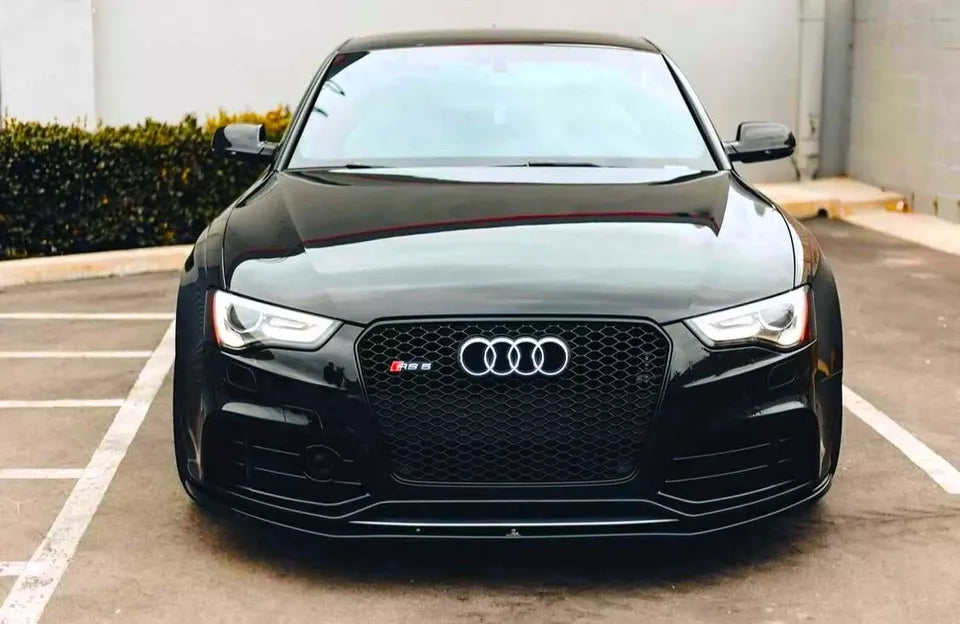 Audi RS5 Style A5 Front Honeycomb Mesh Grill 2013-2016 ABS Gloss Black