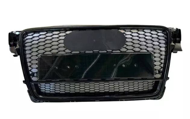 Audi RS4 Style A4 S4 Front Honeycomb Mesh Grill 2008-2012 Gloss Black