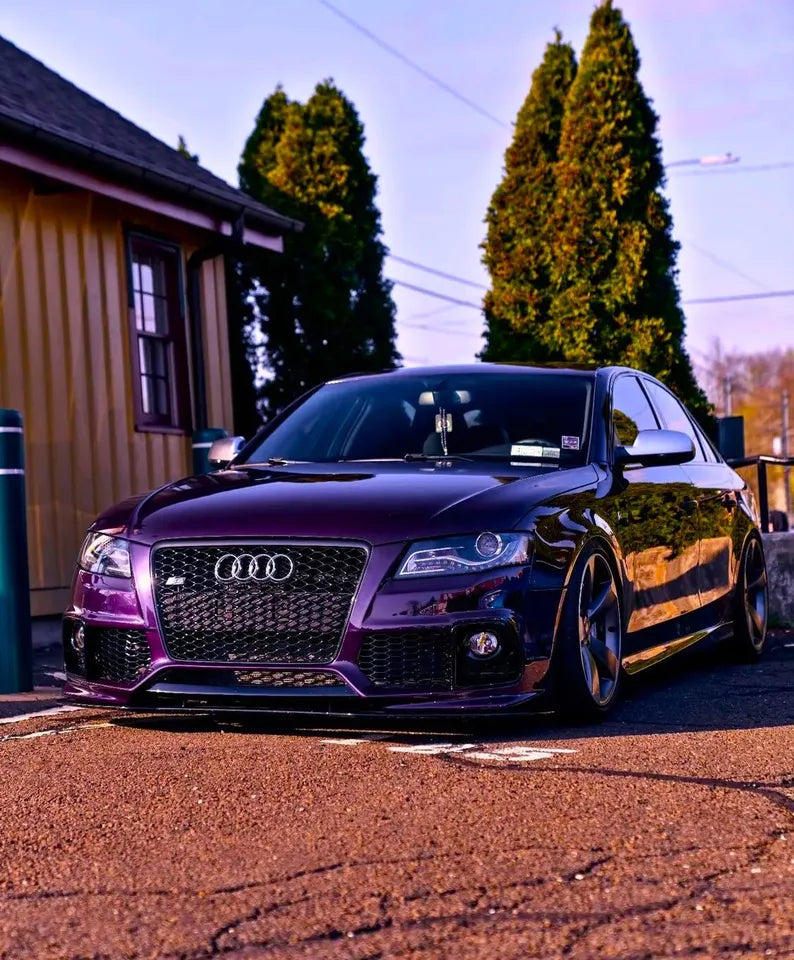 Audi RS4 Style A4 S4 Front Honeycomb Mesh Grill 2008-2012 Gloss Black