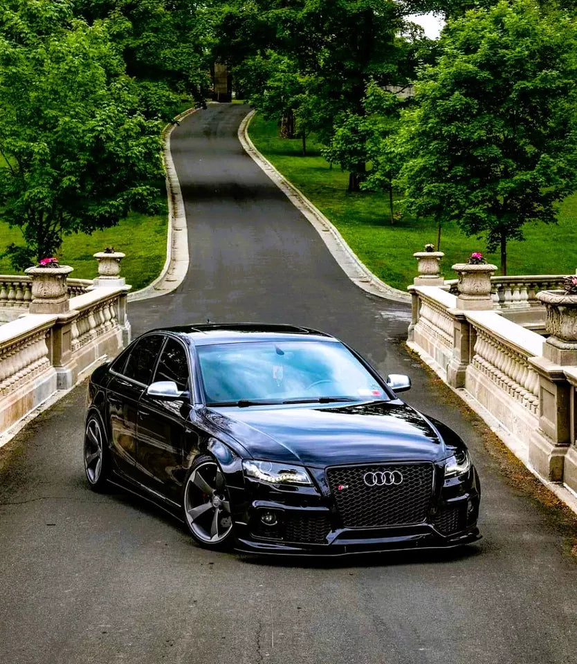 Audi RS4 Style A4 S4 Front Honeycomb Mesh Grill 2008-2012 Gloss Black
