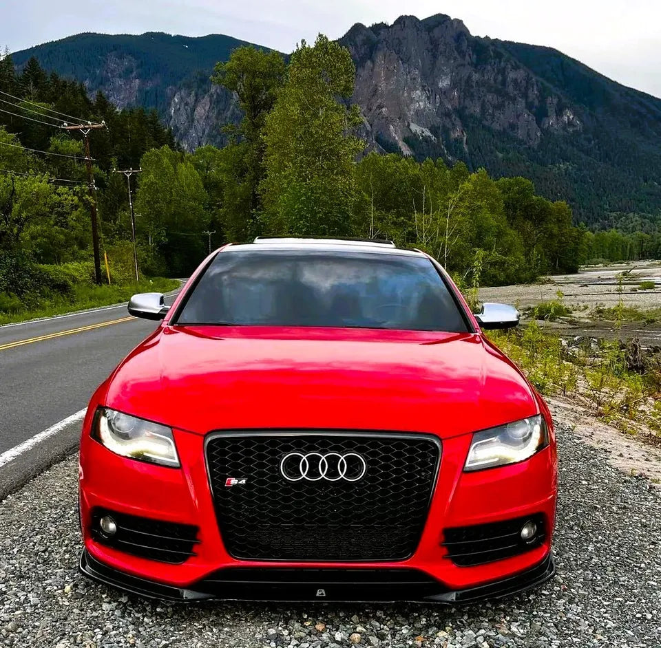 Audi RS4 Style A4 S4 Front Honeycomb Mesh Grill 2008-2012 Gloss Black