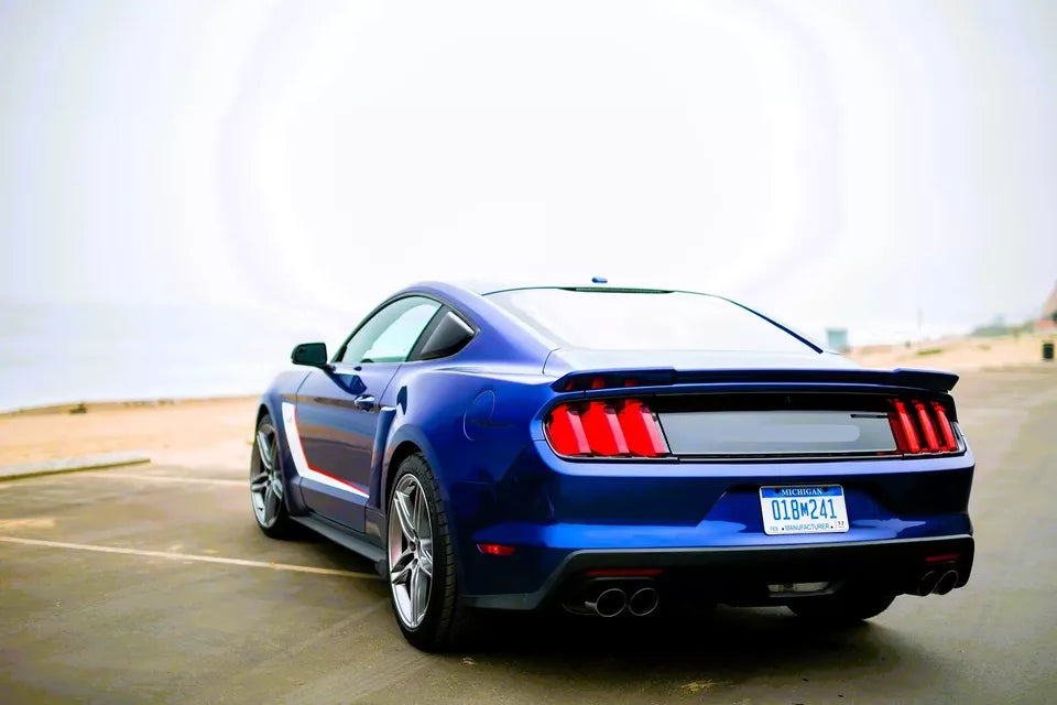 Ford Mustang Car Rear Spoiler 2015-2024 R Style Gloss Black