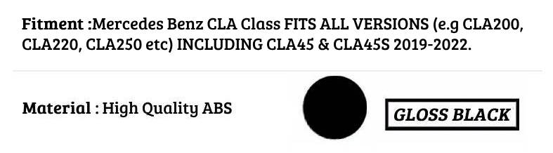 Mercedes CLA W118 C118 Car Rear Spoiler 2019-2022 Gloss Black