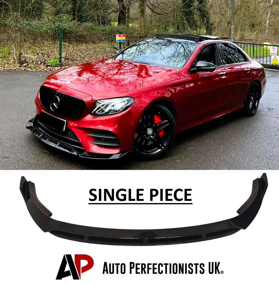Mercedes C Class C43 W205 C205 Front Splitter 2019-2021 Abs Gloss Black