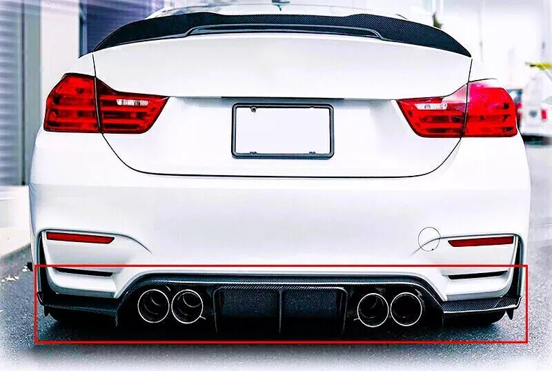BMW M3 M4 F80 F82 F83 Rear Diffuser Lip Valance 2013-2018 Gloss Black