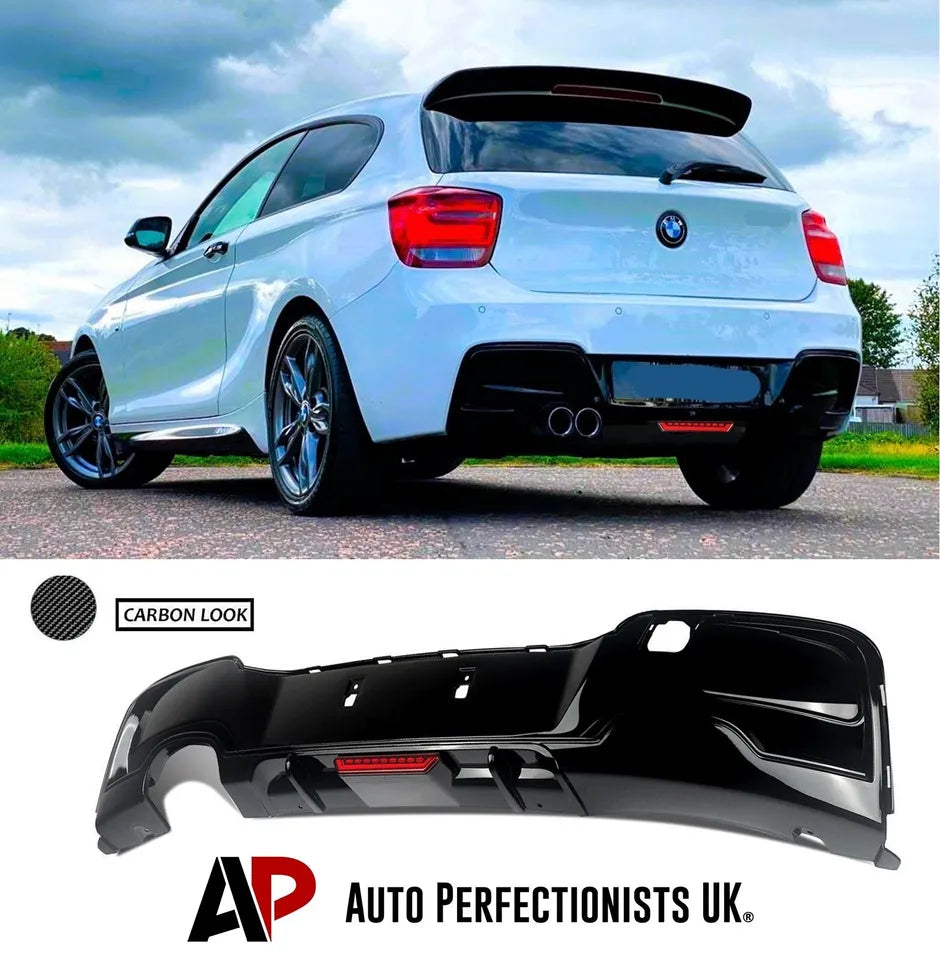 BMW 1 Series F20 F21 PRE-LCI Rear Diffuser Lip Valance Gloss Black