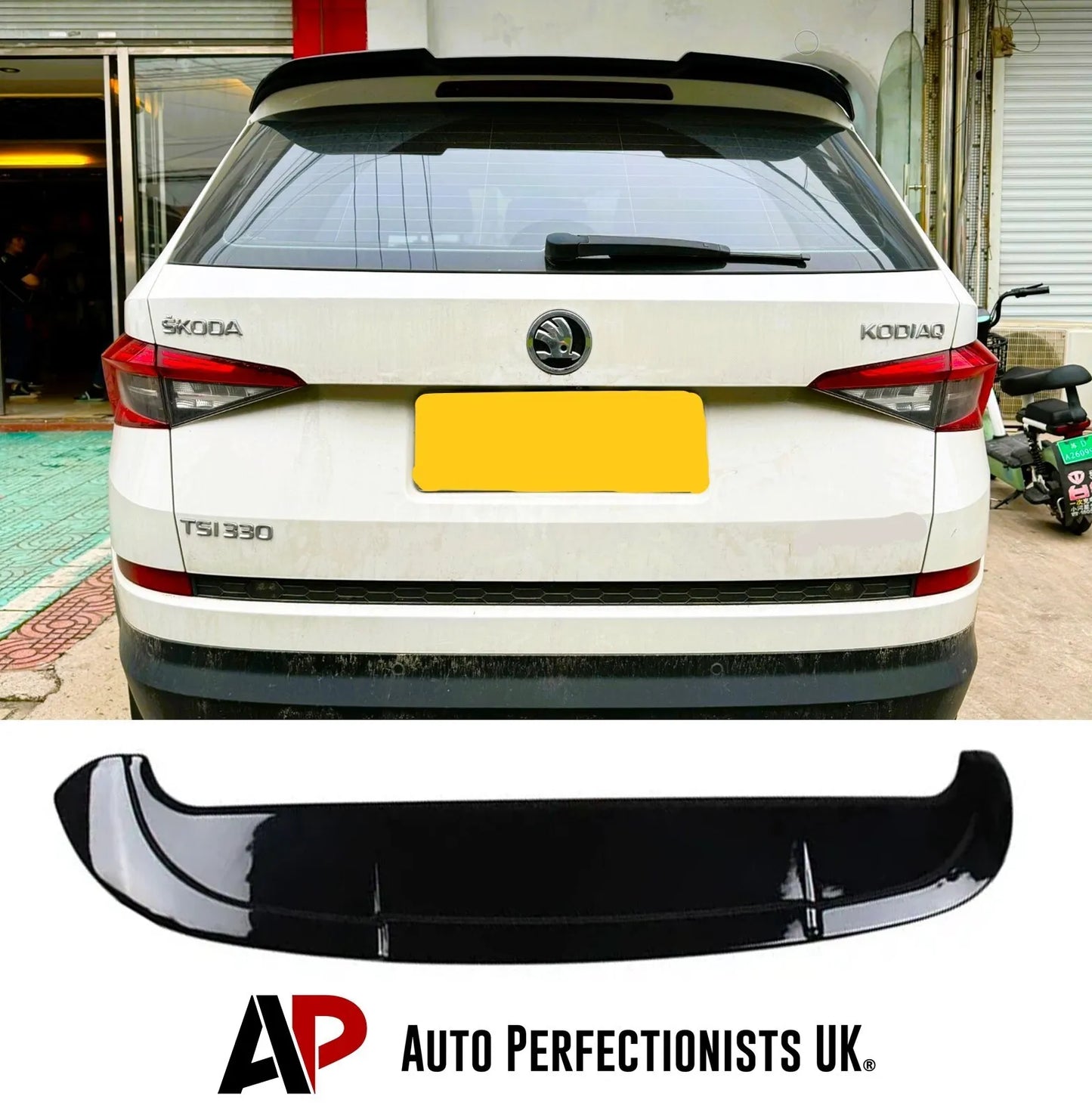 Skoda Kodiaq Car Rear Roof Spoiler 2017-2021 Gloss Black