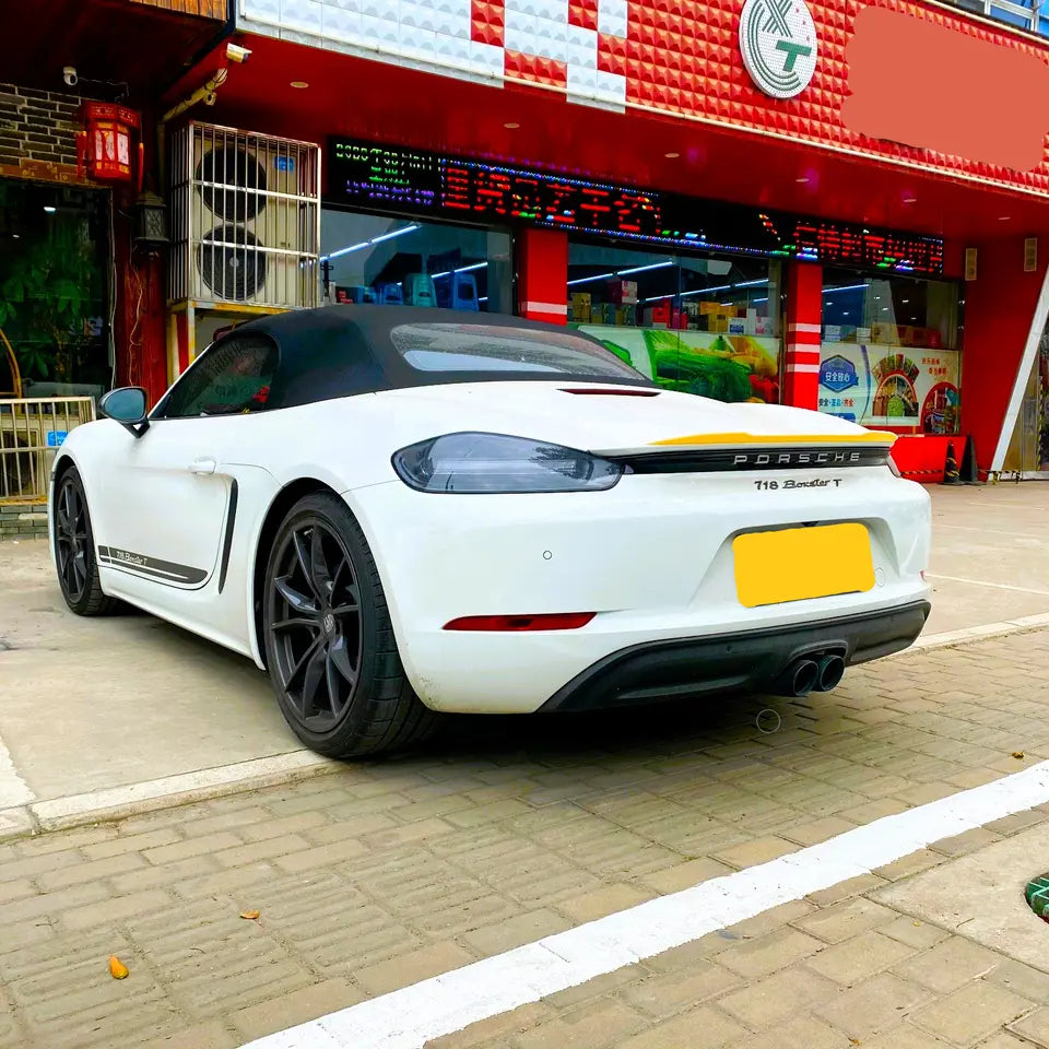 Porsche Boxster Car Rear Spoiler 2016-2024 Gloss Black