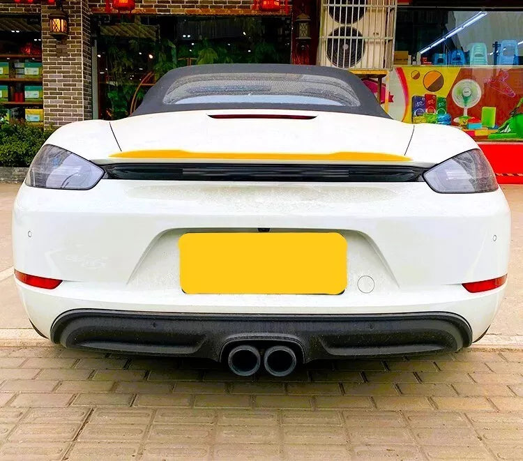 Porsche Boxster Car Rear Spoiler 2016-2024 Gloss Black