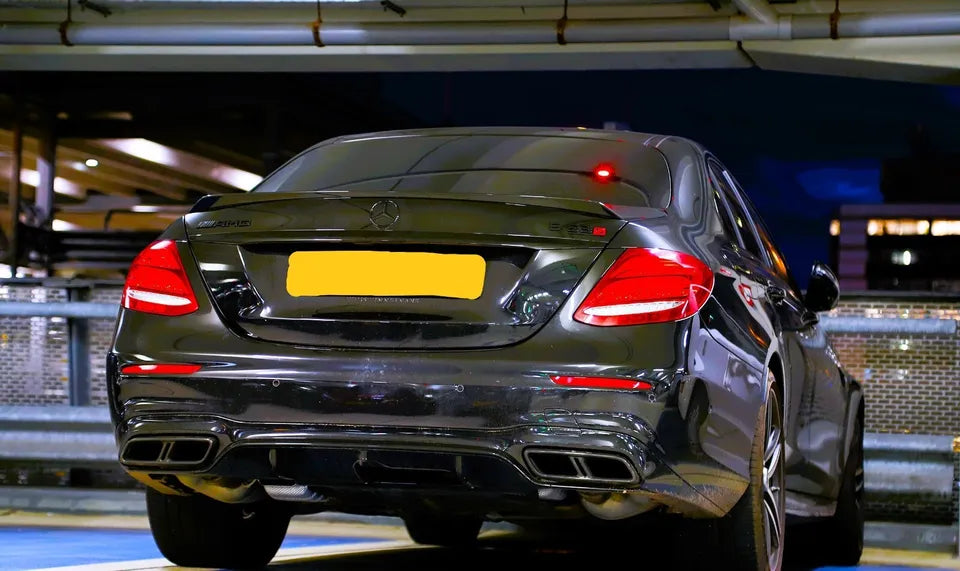Mercedes E Class W213 Rear Valance Diffuser Lip 2017-2020 Gloss Black